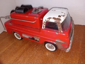 VINTAGE 1960's Nylint Pumper Fire Truck Pressed Steel Truck 11" Tin Toy - Picture 1 of 9