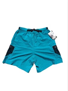 Vtg Woolrich Womens Jade Green Nylon Shorts Pull On Pockets Nwt Sz L - Picture 1 of 5