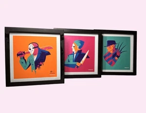 3 gerahmte Horror signierte Kunstdrucke Tom Whalen Limited Edition Krueger Halloween - Bild 1 von 10