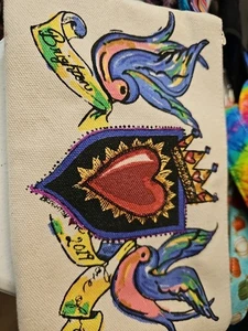 Neu ohne Etikett Brighton Love Of Art Canvas Reißverschluss Beutel Clutch Tasche  - Bild 1 von 2