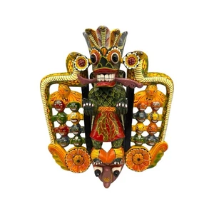 Vintage Sri Lankan Maha Kola King Of Demons Mask / Wall Hanging - Picture 1 of 4