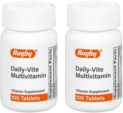 Multivitamínico Rugby Daily-Vite - Vitamina diaria 100 unidades 100 (paquete de 2) Foto 1 de 4
