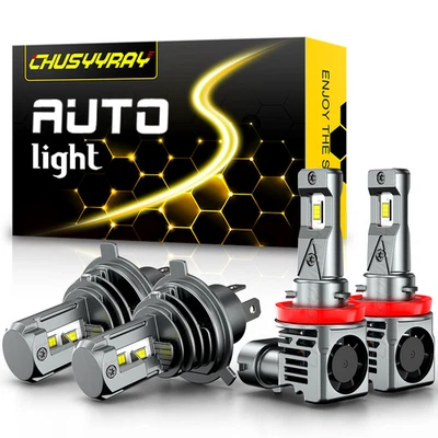 For Honda Ridgeline 2006-2013 2014 LED Headlight Hi/Lo + Fog Light Bulbs Combo - Image 1 of 4