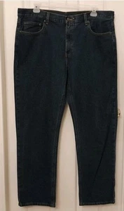 Pantalones de mezclilla para hombre Faded Glory Blue 40x32 calce original pierna recta azul oscuro - Imagen 1 de 2