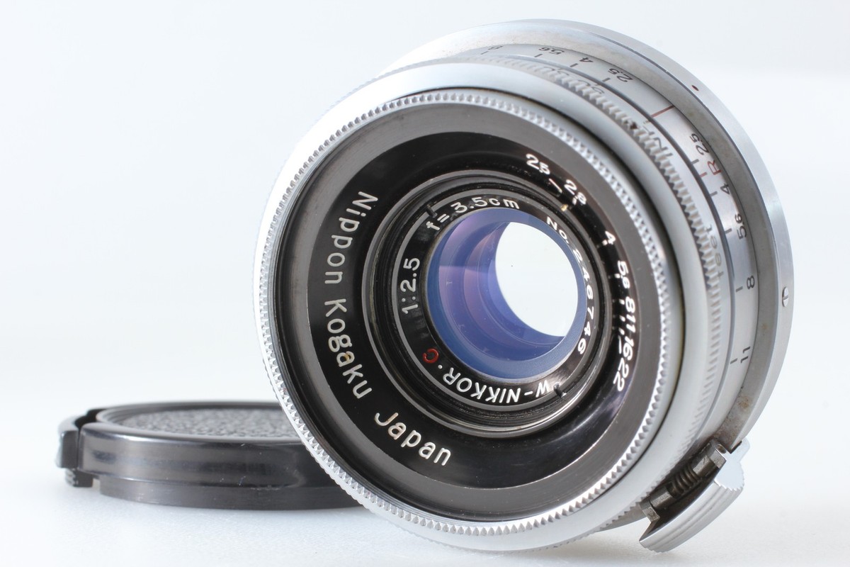 【Nikon/NIPPON KOGAKU】申①200//Sマウント/W-NIKKOR 1:2.5 f=3.5cm/革ケース付き 【Nikon/NIPPON KOGAKU】申①200//Sマウント/W-NIKKOR 1:2.5 f=3.5cm/革ケース付き