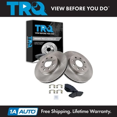 Kit de pastillas de freno delanteras y rotor TRQ rotor de freno para Daewoo Nubira 1999-2002 Foto 1 de 4
