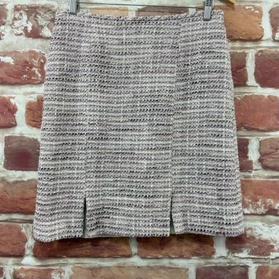 Kasper Skirt Womens 10 Petite Multicolor Tweed Casual Career Work Office Zip Up - Image 1 of 4