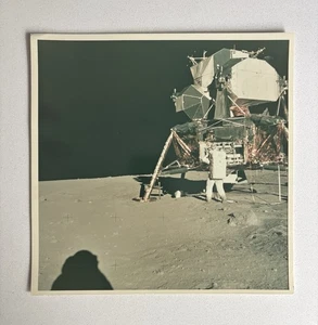 1969 Iconic NASA Apollo 11 Photo 8x8 A Kodak Paper AS11-40-5928 Aldrin and EASEP - Picture 1 of 9