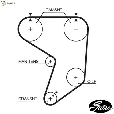 TIMING BELT 5195XS FOR TOYOTA 7M-GE/GTE 3.0L 6cyl SUPRA - Image 1 of 4