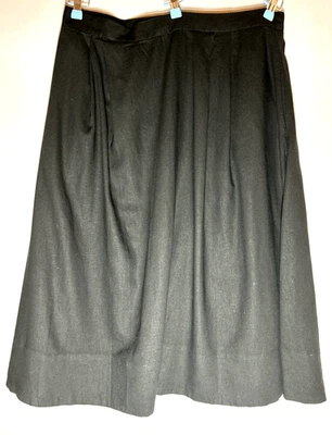 Falda midi Banana Republic para mujer negra mezcla de lino talla 18 nueva con etiquetas Foto 1 de 4