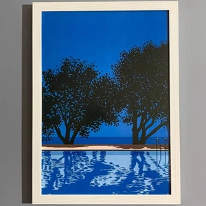 Hiroshi Nagai "HALATION #10" A4 gerahmter Kunstdruck Japan Pool Resort Retro - Bild 1 von 2