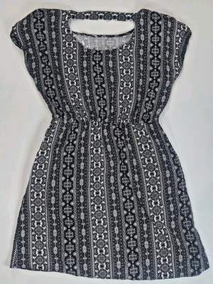 Pink Republic Mini Dress Small Black White Geometric Southwest Summer Casual - image 1 of 4