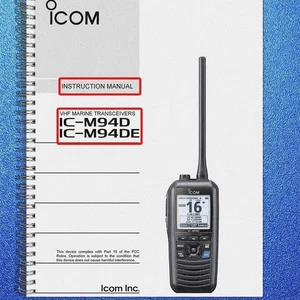 ICOM IC-M94D IC-M94DE MARINE TRANSCEIVER INSTRUCTION MANUAL - WIRE BOUND, JACKET - Imagen 1 de 4