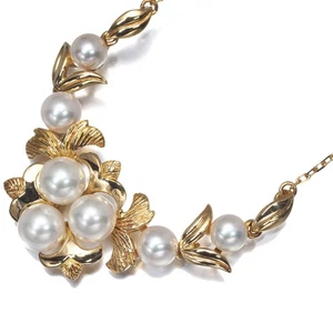 Auth MIKIMOTO Necklace Akoya Pearl 4.7-6.0mm 18K 750 Yellow Gold - Picture 1 of 5