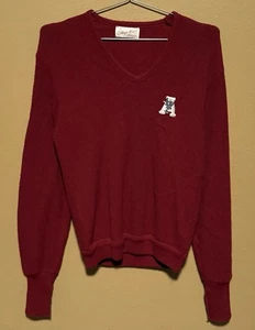 Vintage 80s Alabama Crimson Tide College Wear By Gepner Sweater Red Medium - Picture 1 of 3