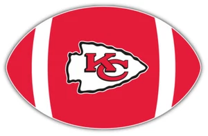 Kansas City Chiefs Ball NFL Sport Car Bumper Sticker Decal ''SIZES'' - Picture 1 of 1