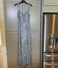 Xscape Formal Evening Dress Size 12 New With Tags! Baby Blue Sequins Open Back