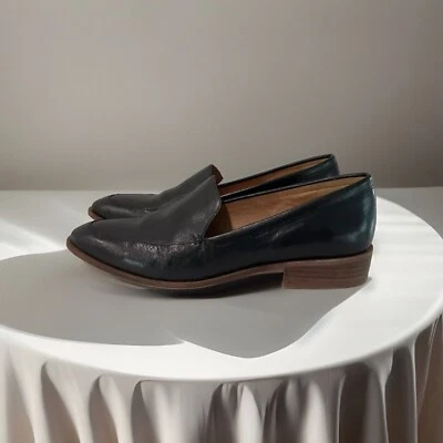 Madewell H1419 Women’s Sz 8 Leather Comfort Shoes Slip On Low 1” Heel Black - Image 1 of 4