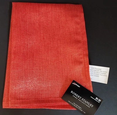 ROBERT STANLEY FOUR RED FAUX SILK NAPKINS - Image 1 of 4