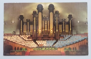 Cartolina d'epoca - Salt Lake City, Utah. Coro e organo del Tabernacolo Mormone. - Foto 1 di 2