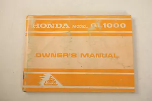 Honda Motorcycles GL1000 Goldwing Owner's Manual (UB4-20/JSF6) 1974 1975 GUC 1st - Picture 1 of 12