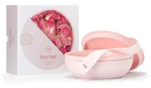 W&P Porter Ceramic Bowl Lunch Container w/ Protective Non-slip Exterior, Blush - Picture 1 of 2