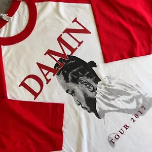 Kendrick Lamar TDE 2017 Damn Tour T-Shirt Men's 2XL White Red Graphic - Picture 1 of 11