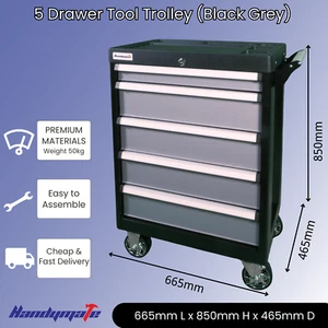 85CMx67CM Heavy Duty Steel Mobile Toolbox Tool Cart Trolley - Picture 1 of 8