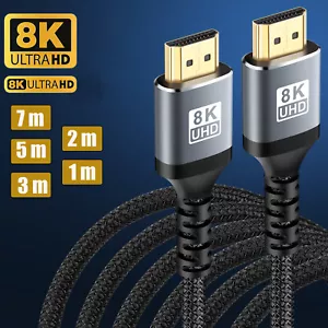 8K HDMI Cable 2.1 Durable Wire Lead 120 FPS 4K@60HZ VRR Dynamic HDR eARC 48Gbps@ - Picture 1 of 17