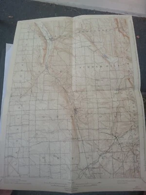 1942 Moravia NY  Cayuga & Tompkins County New York USGS Topographic Map Vintage - Image 1 of 4