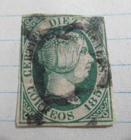 1851 Old Antique Stamp, SPAIN, SC#11 Cover