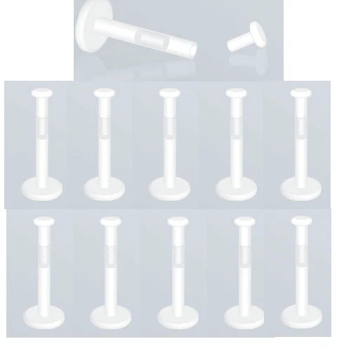 10 Piezas 14g 5/16" Acrílico Bioflex Labret Retenedor con Push In Top No Metal Foto 1 de 1