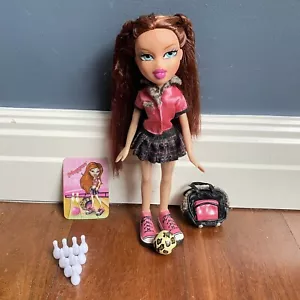 Vintage Bratz Play Sportz Blazin Bowling Meygan Doll Outfit Shoes Bag Ball Pins - Picture 1 of 16