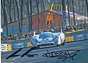 Helmut Marko & Gijs van Lennep - 24h Le Mans - 1971 - oryginalny podpisany!