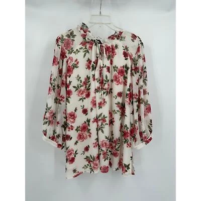 Top Pullover Grace Mujer Talla 3X Floral Fluido Boho Cottagecore Femenino Romántico Foto 1 de 4