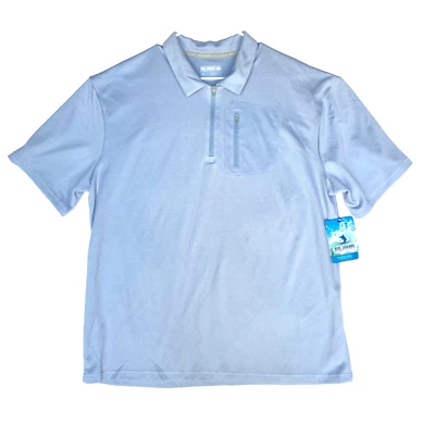 Reel Legends Polo Shirt Mens XL Fishing Performance Vented Baby Blue UPF 50 NWT - Image 1 of 4