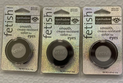 Lote de 3 sombras de ojos FETISH suaves resistentes a pliegues color para ojos espejo Foto 1 de 3
