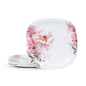 Melamine Square Quarter Plates (Pack of 6, 7 Inches, Floral Print) (GF-QP-7-6) - Picture 1 of 2