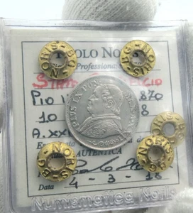 ITALIA STATO PONTIFICIO PIO IX 10 Soldi 1868 A. XXII - Argento - Imagen 1 de 5