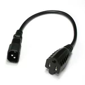 10pc UL 1 Feet 18 AWG Monitor Power Adapter Cord, NEMA 5-15R to IEC320 C14 - Picture 1 of 1