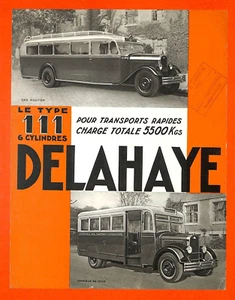 DELAHAYE / PROSPECTUS / AUTOCAR TYPE 110 de 1935 ? - Picture 1 of 2