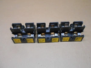 LOT OF 3 BUSSMANN JP60030-3CR FUSE BLOCK 30A 600VAC 60C/75C WIRE CLASS J FUSE - Picture 1 of 5