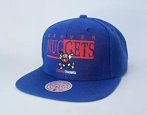 Mitchell & Ness Denver Nuggets Word Block Adjustable Snapback Hat - Picture 1 of 3