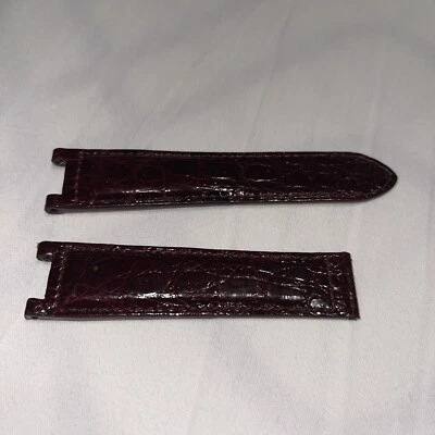 Authentic New Cartier 16mm x 16mm Burgundy Alligator Watch Strap Band OEM NOS - Image 1 of 3
