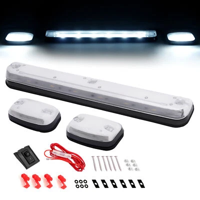 KUAFU Cab Roof LED Marker lights Clear For GMC Sierra 2500HD 3500HD 2007-2021 - Image 1 of 4