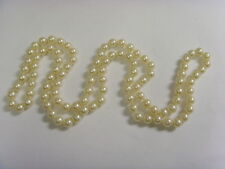 1950s finest 8 mm faux cultured pearls knotted 34'' elegant necklace 50344
