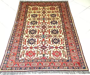 Teppich Afghan Turkmen Kazak Rot Handgeknüpfte Orient Rug Carpet Tapis Alfombra - Bild 1 von 8