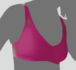 $38 Hanes Mujer Rosa Liso Ultra Ligero Confort Inalámbrico Sujetador Talla Mediana - Imagen 1 de 1