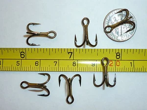 (100) VMC 4X OSHAUGHNESSY TREBLE HOOKS (SIZE 8) BRONZE (9626BZ) BULK 9626 BZ - Picture 1 of 2