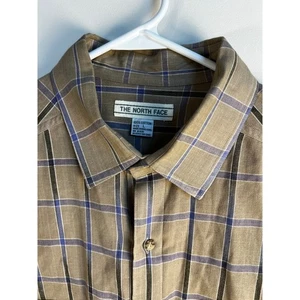 The North Face Mens Plaid Button Up Long Sleeve Shirt Sz L - Picture 1 of 11